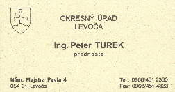 Peter Turek's card